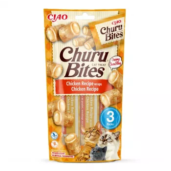 INABA Churu Bites Chicken recipe wraps - gardumi kaķiem - 3x10 g