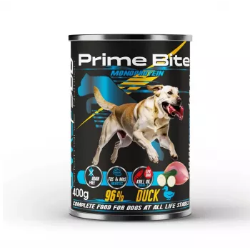 PRIME BITE Monoprotein Pīle ar cukini - slapjā suņu barība - 400g