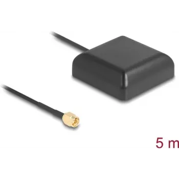 GNSS antena Navilock NL-203AA, augsta pastiprinājuma, SMA savienotājs, 5 m kabelis, āra montāžai