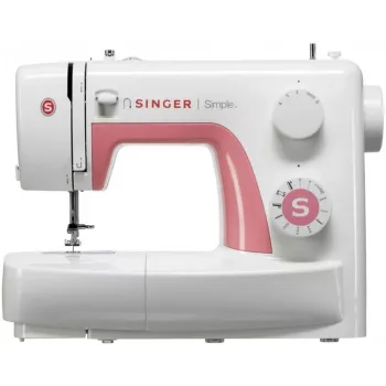 SINGER automātiskā šujmašīna SIMPLE 3210 — elektriskā, 68 šuves, 4-soļu pogcaurums, brīvā roka, 5.5 kg