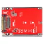 DeLOCK 2.5 collu pārveidotājs U.3 SFF-8639 uz M.2 NVMe Key M 7 mm Sarkans
