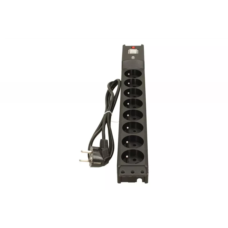 LESTAR LXARM 810 G-A K.:CZ 1,5M 19PDU Melns 8 kontaktligzdas 230 V 1.5 m