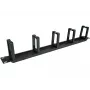 Alantec PK048 1U 19 inch kabeļu organizators ar birstīšu uzmavu, 5 plastmasas turētāji