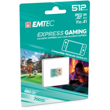 Emtec 512GB UHS-I U3 V30 A1 EXPRESS Switch 2 microSD atmiņas karte