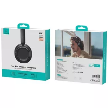 Bezvadu austiņas Bluetooth 5.3 Usams SR01 ANC melnas
