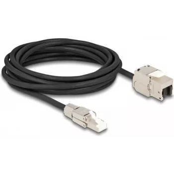 DeLOCK kabelis RJ45 spraudnis lauka montāžai uz Keystone moduli RJ45 ligzdu Cat.6A 5 m