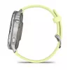 Garmin Venu 4 45 mm 010-03014-02 viedpulkstenis (sudraba, citronkrāsas silikona siksniņa)