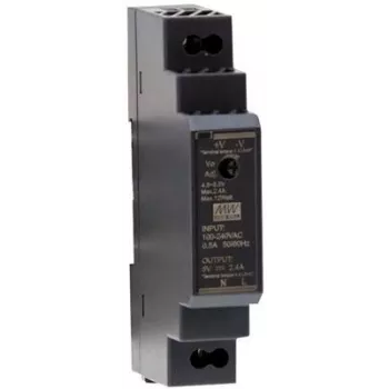 Meanwell MW HDR-15-24 - Komutējamais barošanas bloks DIN sliedei 15.2 W 24 V 0.63 A