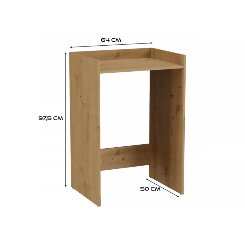 Pola vannas istabas skapis veļas mašīnai - Artisan Oak