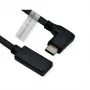 ROLINE 11.04.5496-10 pagarinātājs USB Type-C 2 m, tēviņš-mātīte, leņķveida