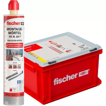 Injekcijas java FISCHER FIS VL 300 T HWK G pelēka — 20 kārtridži, 300 ml katrs