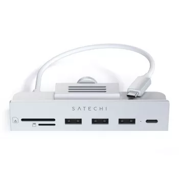 Satechi ST-UCICHS USB-C dokstacija, USB 3.2 Gen 1, SD/MicroSD, sudraba