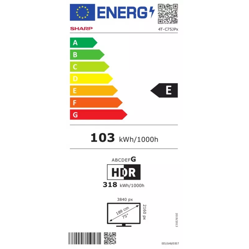 Sharp 4K QLED TV 75JP7265E 75 inch Smart TV Google TV UHD