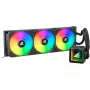 Šķidruma dzesēšanas sistēma All-in-One Sharkoon S100 ARGB – 360 mm radiators, Melna