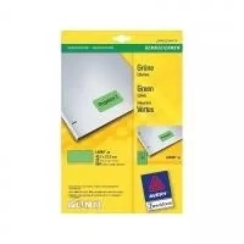 Pašlīmējošas printera uzlīmes Avery Coloured Mini Labels Green