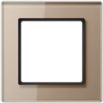 JUNG AC 581 GL CH stikla pārsega plāksne slēdžiem, šampanieša stikls, 84×84 mm