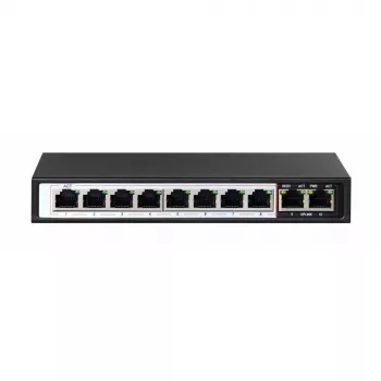 Extralink PoE Slēdzis CERES 8x 100Mb/s PoE/PoE+, 2x RJ45 Uplink 100Mb/s, 96W