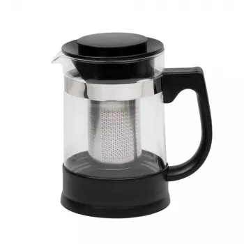 Resto Kitchenware 90512 tējkanna, viena tējkanna, 950 ml, melna, caurspīdīga