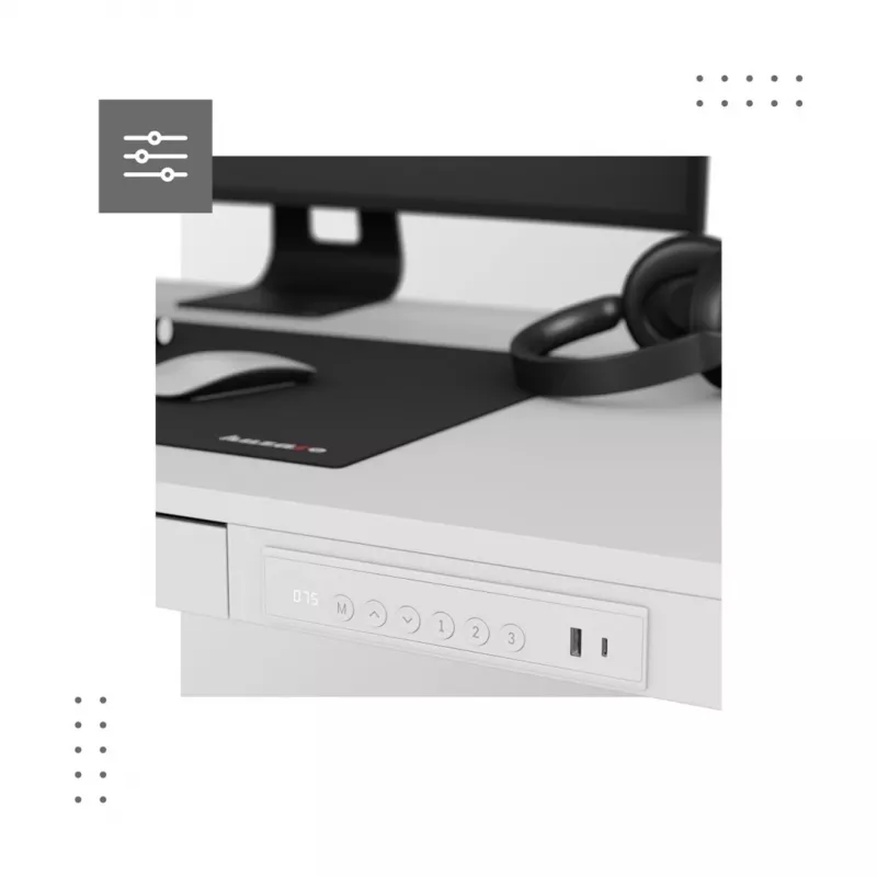 Elektriski regulējams rakstāmgalds MA-Leader 8.2 White