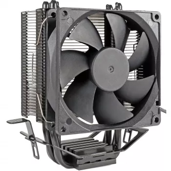Gaisa dzesētājs INTER-TECH 4P90 Bulk, 92 mm hidrauliskais ventilators, 125 W TDP, saderīgs ar AM5/AM4/AM3 un LGA 1700/1200/115x/775
