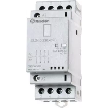 Finder 22.34.0.230.4620 Kontaktors 2 NO, 2 NC 230V/DC, 230V/AC 25A