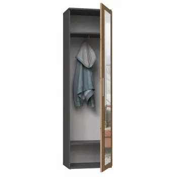 Skapis DUO SZAFA ANT/ART KP — 1 durvis, 2 plaukti, 500×350×1800 mm