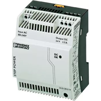 Phoenix STEP-PS/ 1AC/24DC/2.5 Barošanas bloks 60 W Pelēks (2868651)