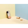 Aizsargmaciņš Man and Wood iPhone 12 mini — rozā zieds uz melna