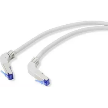 Renkforce RF-4892520 RJ45 tīkla kabelis, vītais kabelis CAT 6a S/FTP 20.00 m Pelēks (RAL 7035) 90° uz leju leņķveida 1 gab.