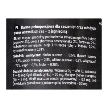 Dolina Noteci Rafi Junior ar jēru, dzērvenēm un mellenēm - Slapjā suņu barība 400 g