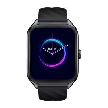 Viedpulkstenis Zeblaze GTS 4 — 1.94 collu (4.93 cm) AMOLED, 466×466 px, Skārienekrāns, Wi‑Fi, Silikona siksniņa, Melns