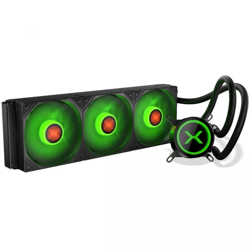 KRUX HydroX 360 ARGB AIO šķidruma procesora dzesētājs, 360 mm, melns