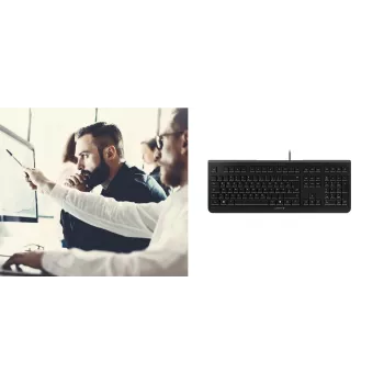 CHERRY KC 1000 tastatūra Home USB Šveices Melna