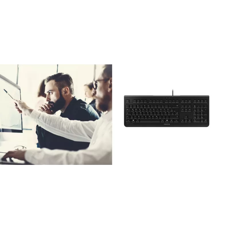 CHERRY KC 1000 tastatūra Home USB Šveices Melna