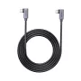 USB‑C kabelis Unitek C14147ABK01 90°–90° PD 100W 0,5 m, leņķisks pret leņķi, melns