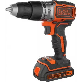 Pistol rokturis urbjmašīna Black & Decker BCD383D2XK-QW 18 V, 2 Ah x2, 13 mm patrona, oranža