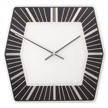 NeXtime Hexagon sienas pulkstenis 8128zw, 43x43 cm, balts