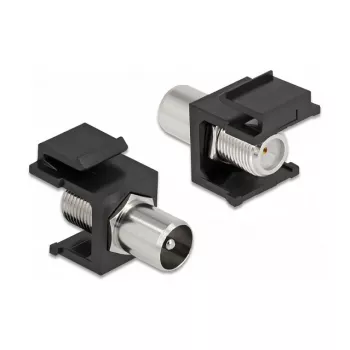 Keystone modulis IEC vīrišķais uz F sievišķo melns DeLOCK 86857