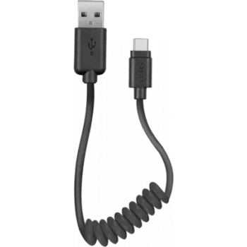 SBS TECABLETYPCSK USB kabelis — USB (vīriešu) uz USB-C (vīriešu) — 50 cm — savīts