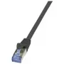 Tīkla kabelis LogiLink Cat6a S/FTP RJ-45 1m Melns