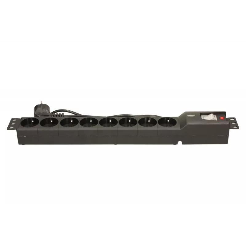 LESTAR LXARM 810 G-A K.:CZ 1,5M 19PDU Melns 8 kontaktligzdas 230 V 1.5 m