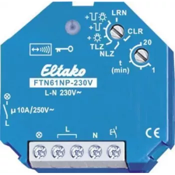 DIN-sliežu releju modulis Eltako FTN61NP-230V 30100130 — 230V maiņstrāva, 16A komutācija