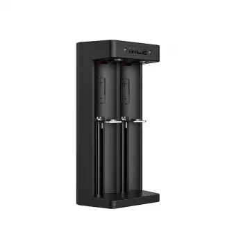 XTAR divu slotu lādētājs Li-Ion 18650 akumulatoriem, USB-C ieeja, melns, LED indikatori