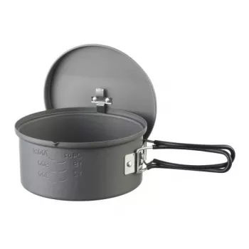ESBIT PT1100HA katls — alumīnija katls 1,1 L, Ø14,8 cm, 227 g, melns