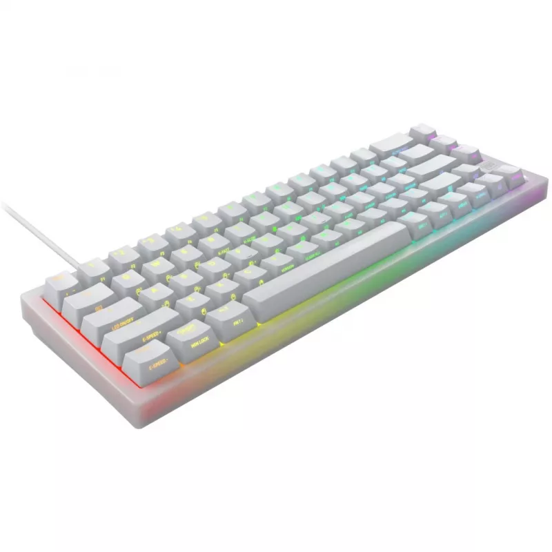 CHERRY K5V2 Kompakta spēļu tastatūra Gaming USB QWERTY Angļu Balta 67 taustiņi RGB LED