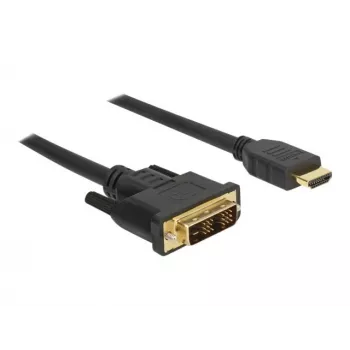 Video kabeļa adapteris DeLOCK 85582 1 m HDMI Type A – DVI-D Melns
