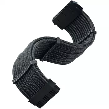SilverStone PP07E - Strāvas pagarinātāja kabelis - ATX, 24 kontaktu (siev.) uz ATX, 24 kontaktu (tēviņš) - 30 cm - Melns