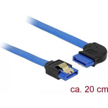 SATA kabelis DeLOCK 84989 0.2m SATA 7-pin Melns Zils