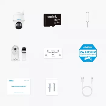 Reolink Go Series G430 - 5MP āra akumulatora kamera, 4G LTE tīkls, cilvēku/transportlīdzekļu/dzīvnieku noteikšana, 355° panoramēšana un 140° slīpums