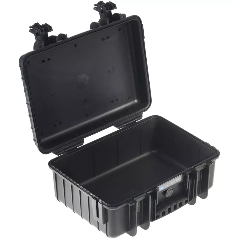B&W outdoor.cases Type 4000 cietais koferis ar polsterētām starpsienām, melns, 4000/B/RPD